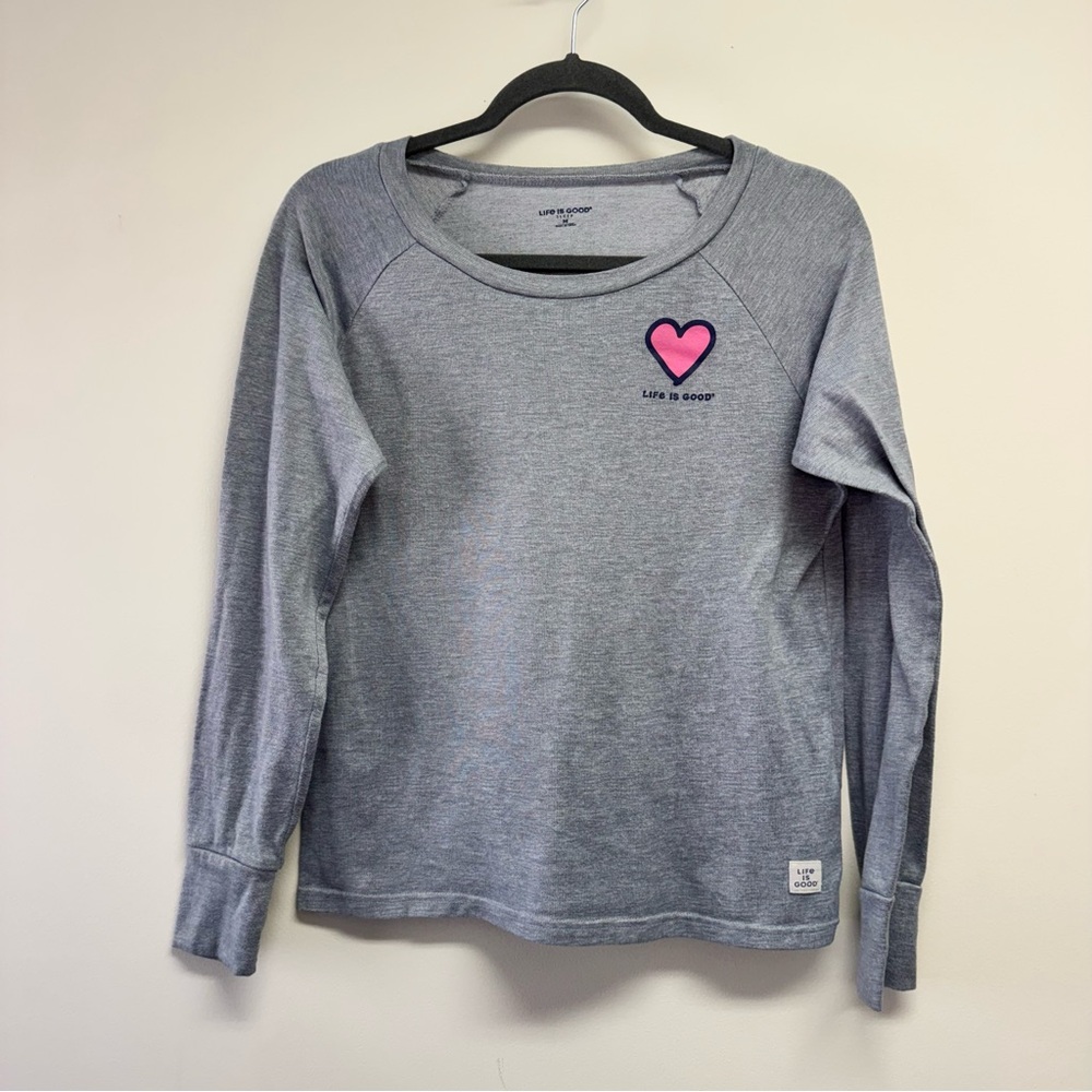 Life Is Good Women’s Gray Sleep Tee Size M